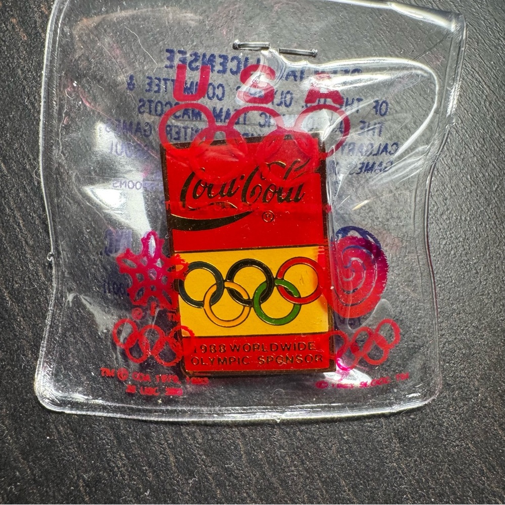 Vintage Coca Cola 1988 Seoul Olympics Worldwide Sponsor Lapel Enamel Pin NEW‎